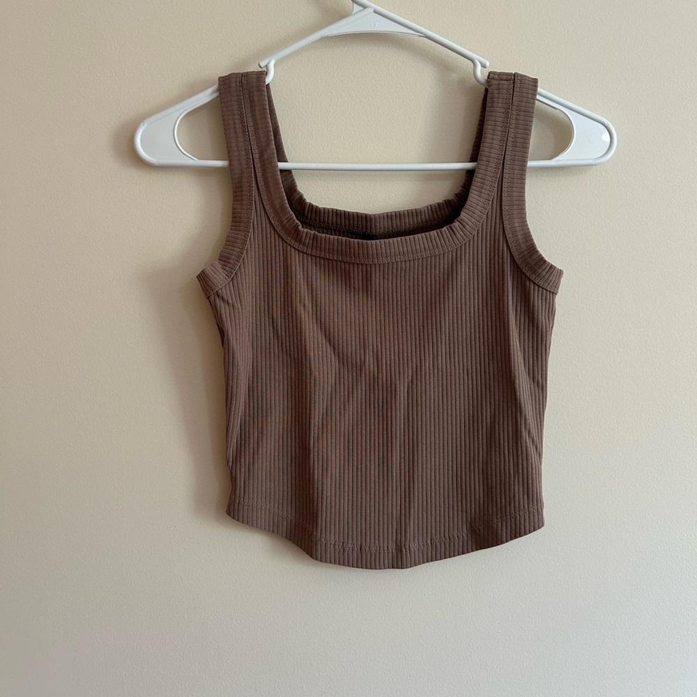Madewell Brown Ribbed Women's Tank Top